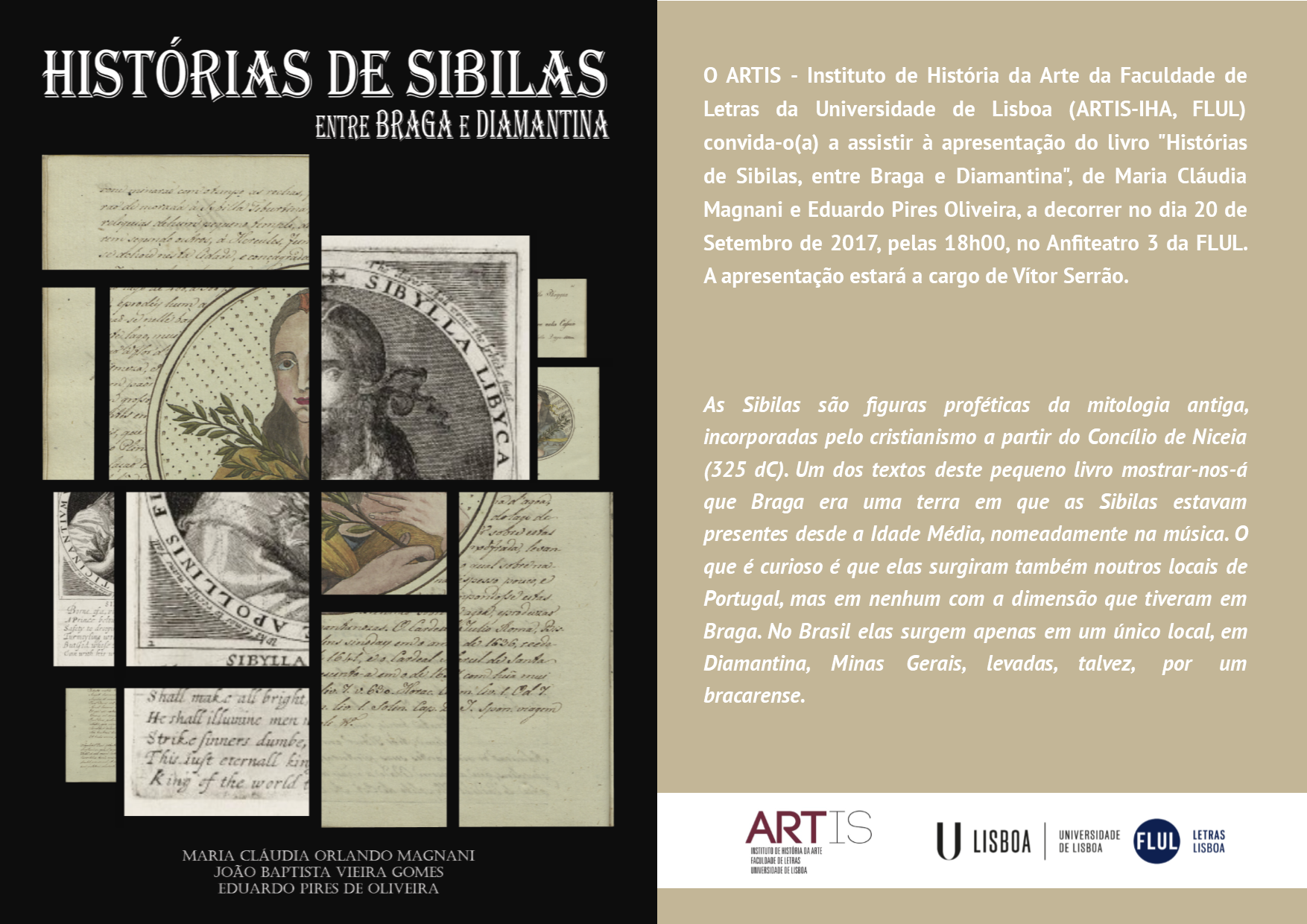 Apresentao do livro "Histrias de Sibilas, entre Braga e Diamantina"