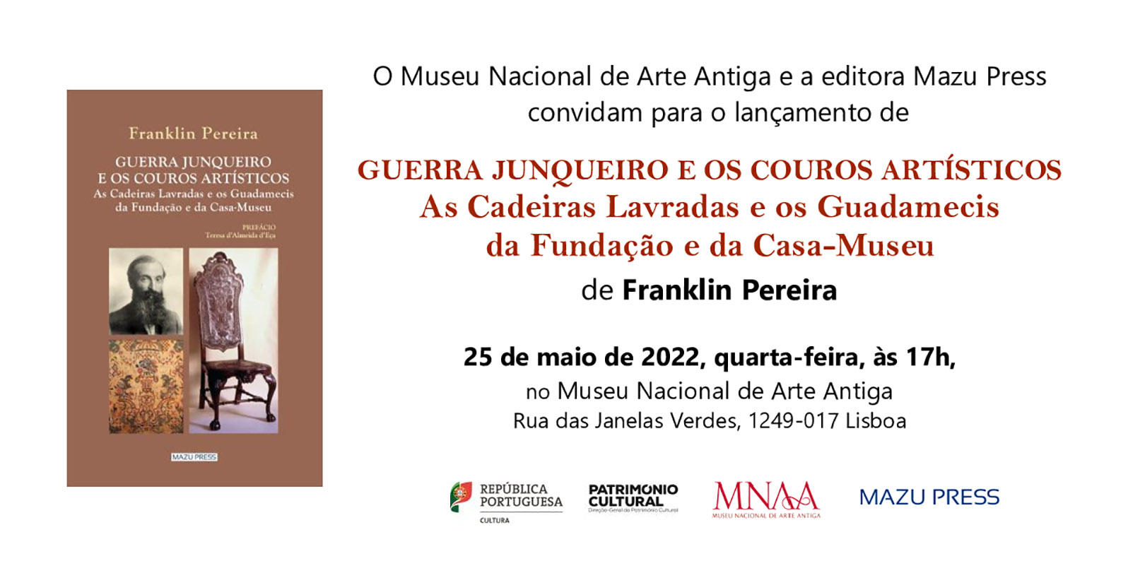 Franklin Pereira: "Guerra Junqueiro e os Couros Artísticos: As Cadeiras Lavradas e os Guadamecis da Fundação e da Casa-Museu"
